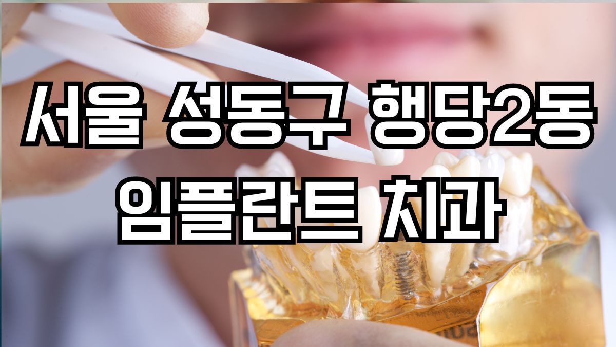 서울 성동구 행당2동 임플란트